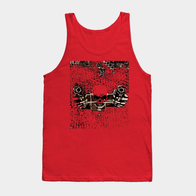 skull and pistols Tank Top by Al1cee